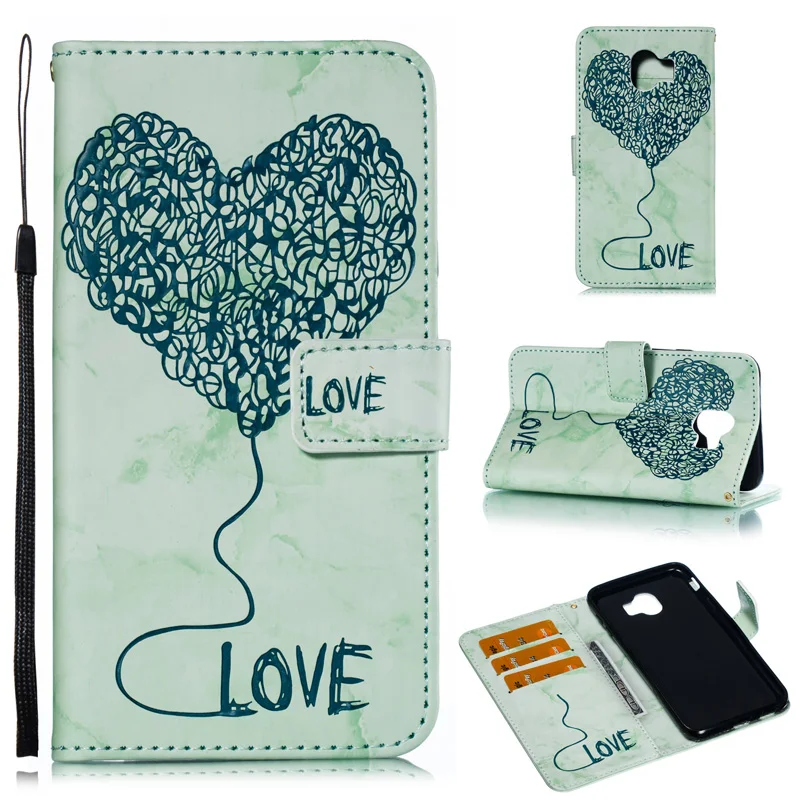 Heart Marble Leather Flip Wallet Case Soft Phone Skins Cover Coque Fundas for Samsung Galaxy J2 J3 J7 2018 US J4 J6 Plus EU | Мобильные