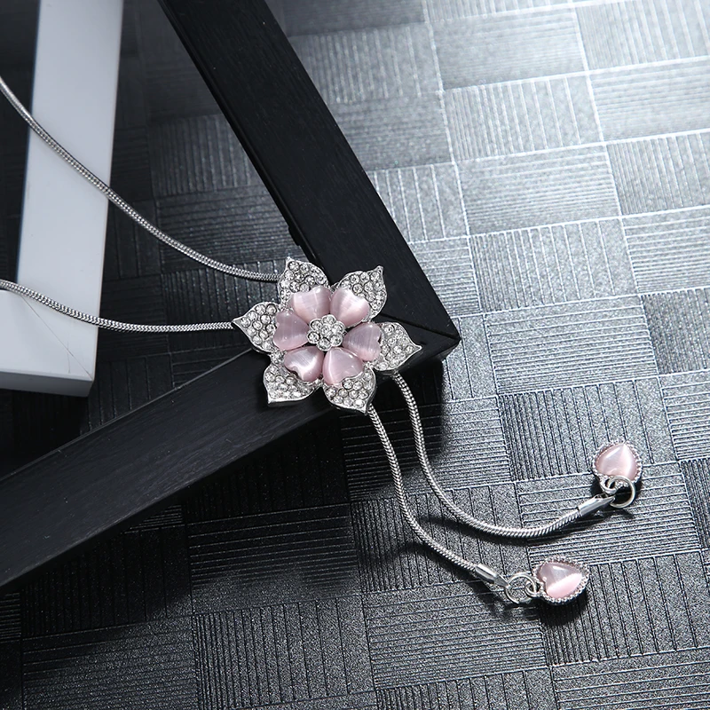 Женское длинное ожерелье BAOPON романтичное с цветами и кисточками аксессуары для