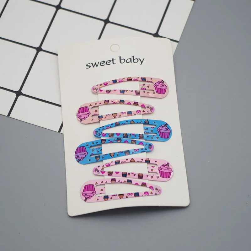 6 шт./лот новые заколки для девочек милые волос с героями мультфильмов