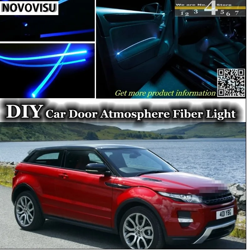 

Нововису для Land для Range для Rover Evoque LRX внутренний окружающий свет атмосферный волоконно-оптический ленточный свет внутри дверной панели