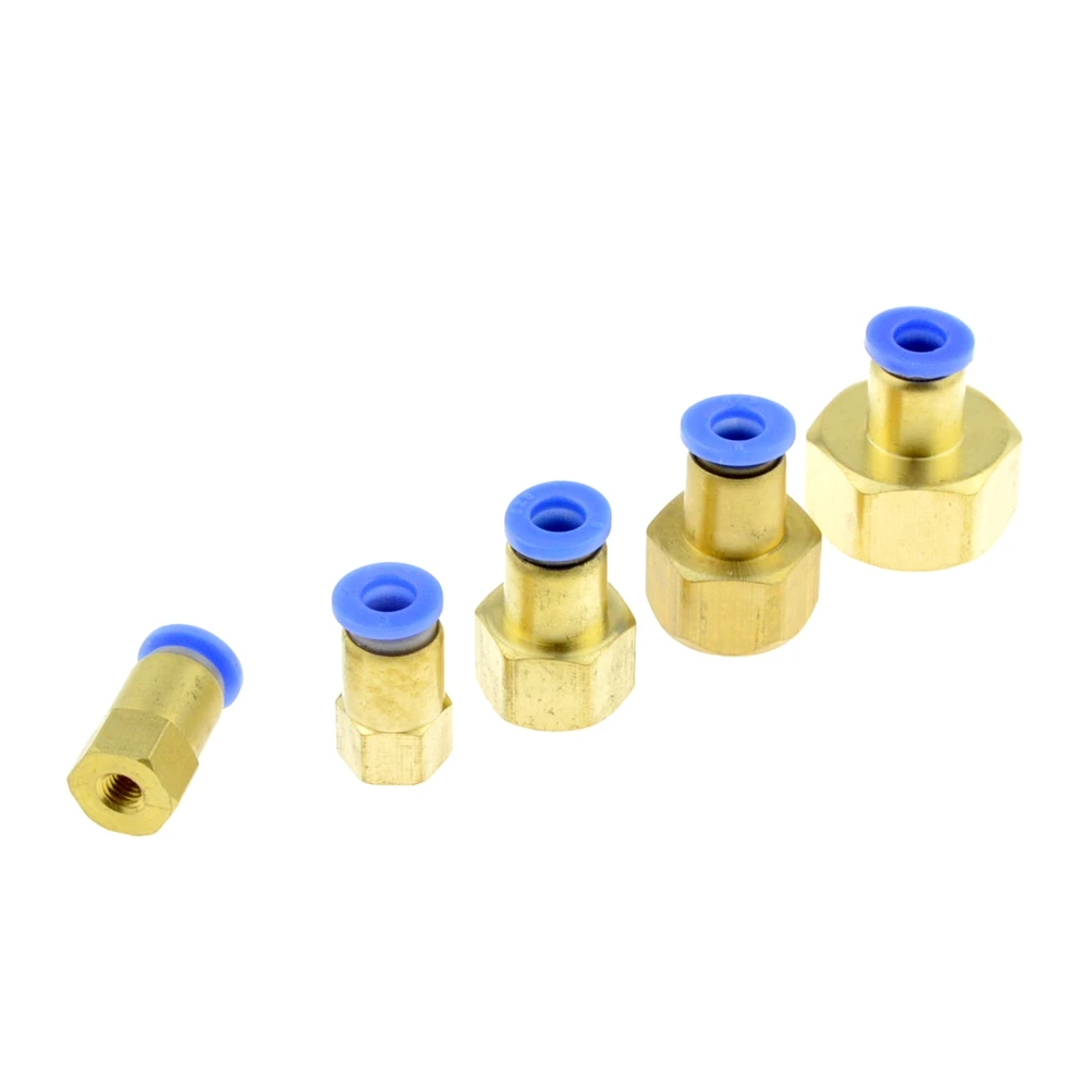 Пневматическая трубка 6 мм OD вдавливаемая в 1/4 &quotPT 1/8&quot 3/8 &quot1/2&quot BSPT M5 Женская