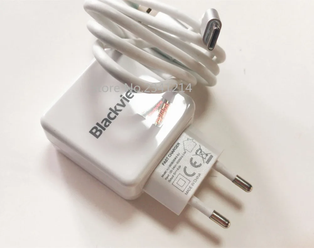 Новинка, адаптер питания USB Blackview P10000 Pro, 5 В/5 А, быстрое зарядное устройство, штепсельная вилка европейского стандарта, импульсный источник питания для путешествий+ usb-кабель, линия передачи данных