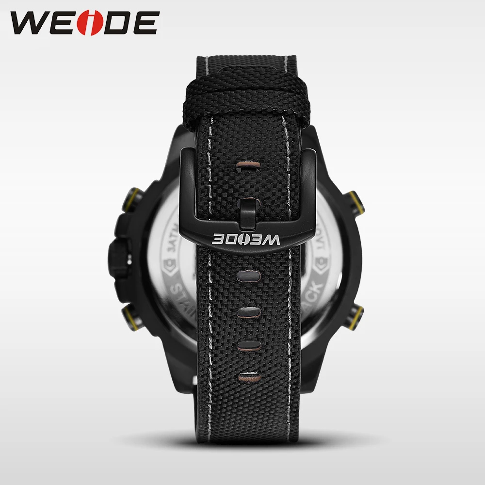 WEIDE натуральная часы с нейлоновым ремешком Мужские Роскошные Брендовые