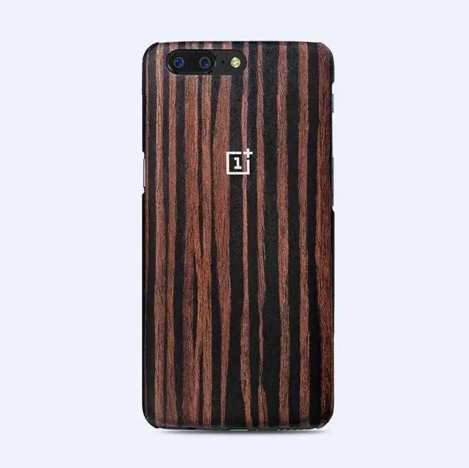 100% Оригинальный чехол Oneplus 5 /5T черная искусственная древесина карбона для five One plus