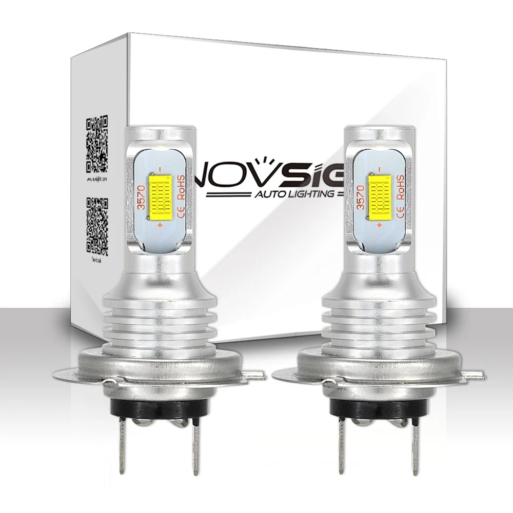 NOVSIGHT H4 H7 H11 H8 H9 H16JP H1 H3 Автомобильный светодиодный противотуманный светильник лампы 9005 9006 Авто дальнего света Противотуманные огни 6500K 12V 24V светодиодный автомобилей головной светильник s