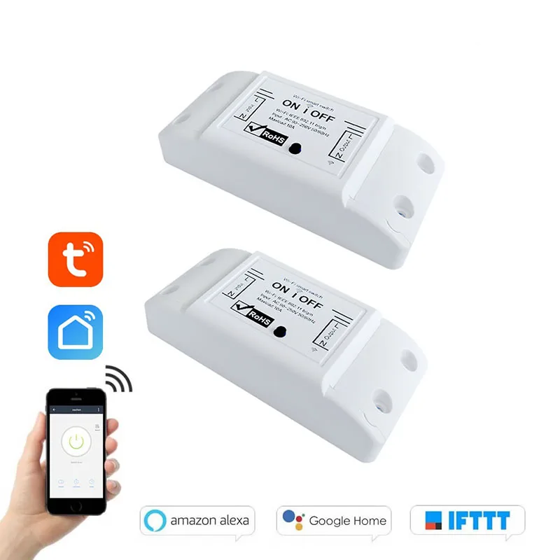 DIY WiFi умный светильник таймер выключателя беспроводной пульт дистанционного управления работает с Alexa Google Автоматизация релейный модуль управления