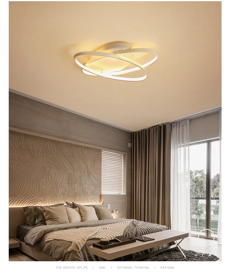 

Bedroom lamp creative personality oval study modern minimalist art living room lamp led ceiling lamp Nordic lamps