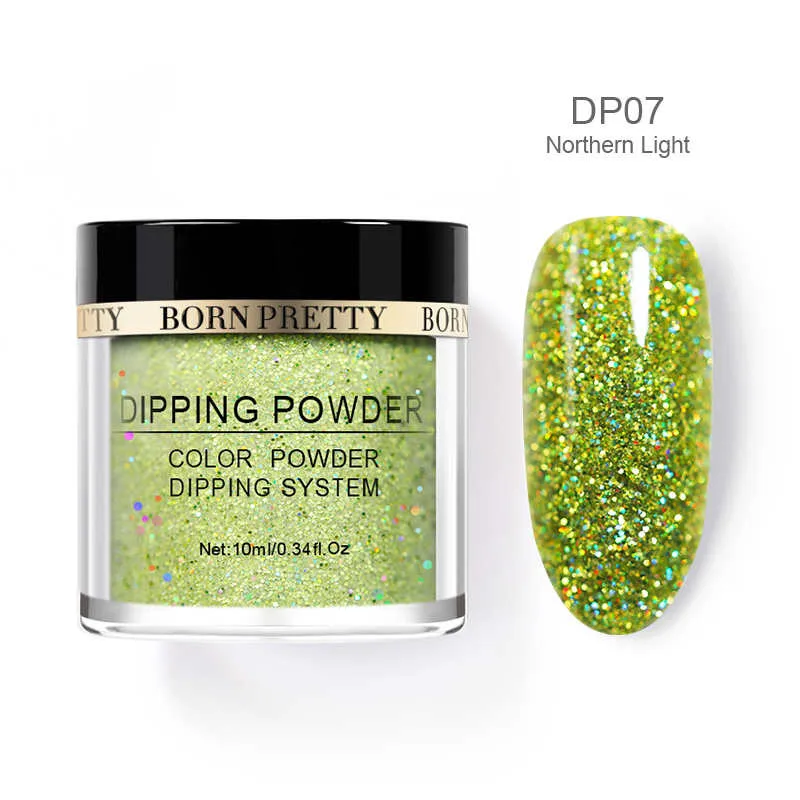 BP-DP07 Born pretty, хамелеон Dip Nai порошок Сияющий голографический блеск зеркало погружение системы градиент французский натуральный сухой маникюр - Цвет: BP-DP07
