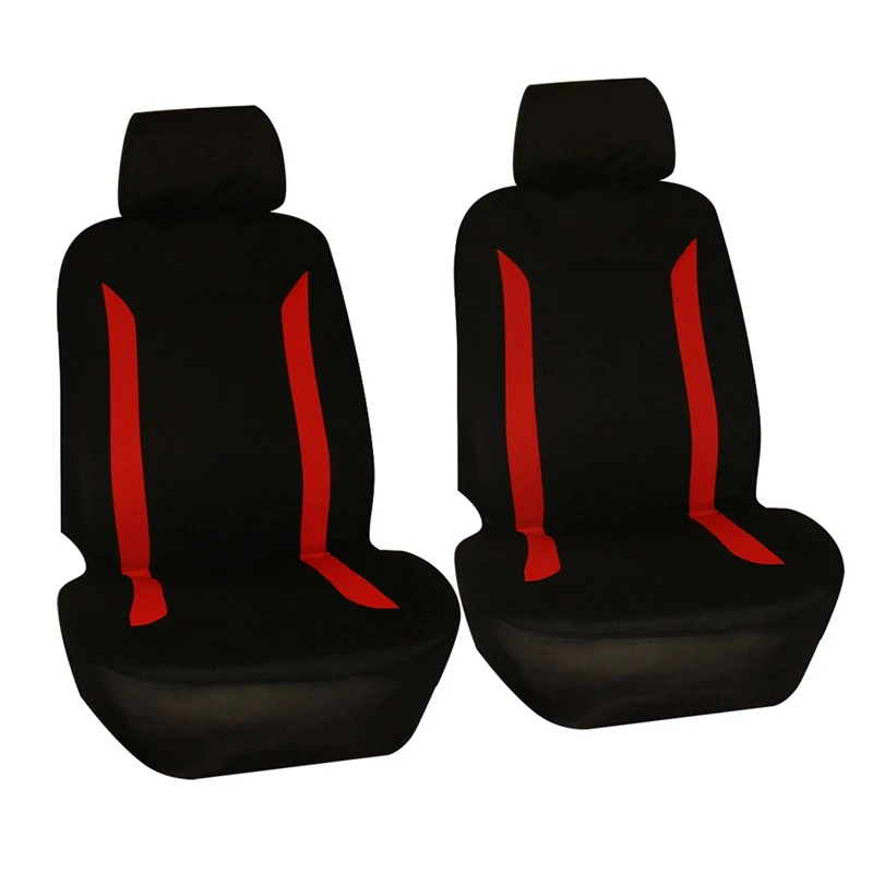 RD-4pcs Универсальный чехол для автомобильных сидений, Полиэстеровые Чехлы для подушек для сиденья автомобиля, защита для автомобиля, аксессуары для интерьера - Название цвета: RD-4pcs