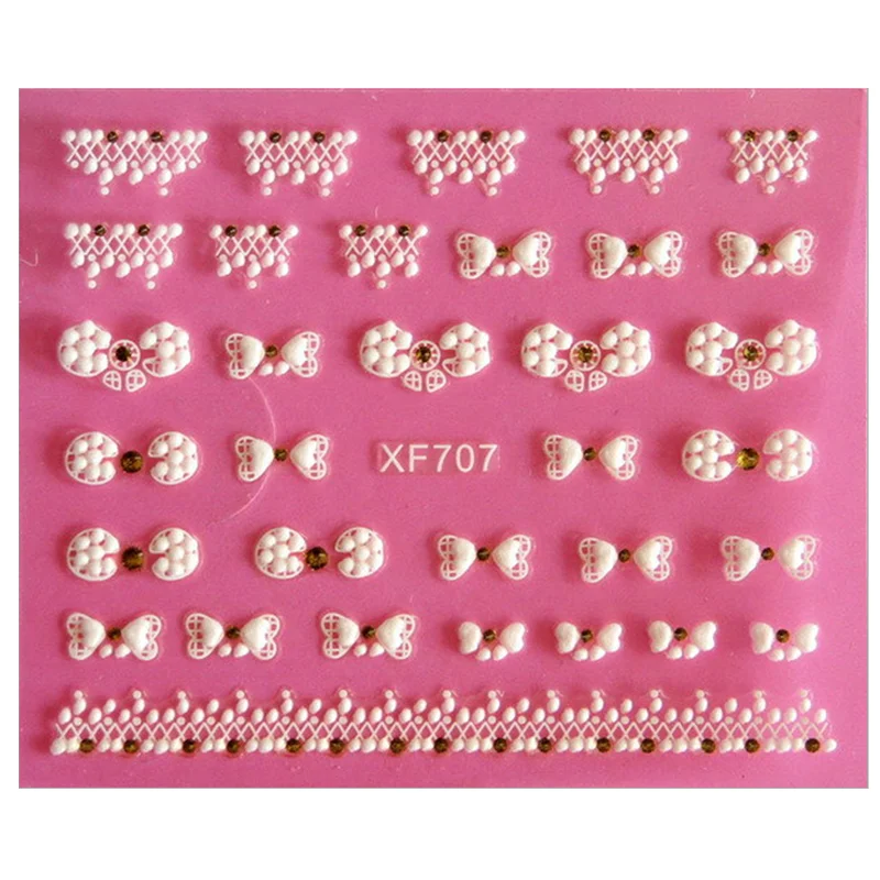 Новинка 2017 1 шт. европейская красота белый цветок роза кружева резные стикеры 3D на