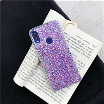 Purple Роскошный силиконовый Блестящий со стразами и пайетками чехол для телефона для Xiao mi Red mi 5 6 Pro Note 5 6 7 Pro Чехол для Xiaomi mi 8 9 SE Lite - Цвет: Purple
