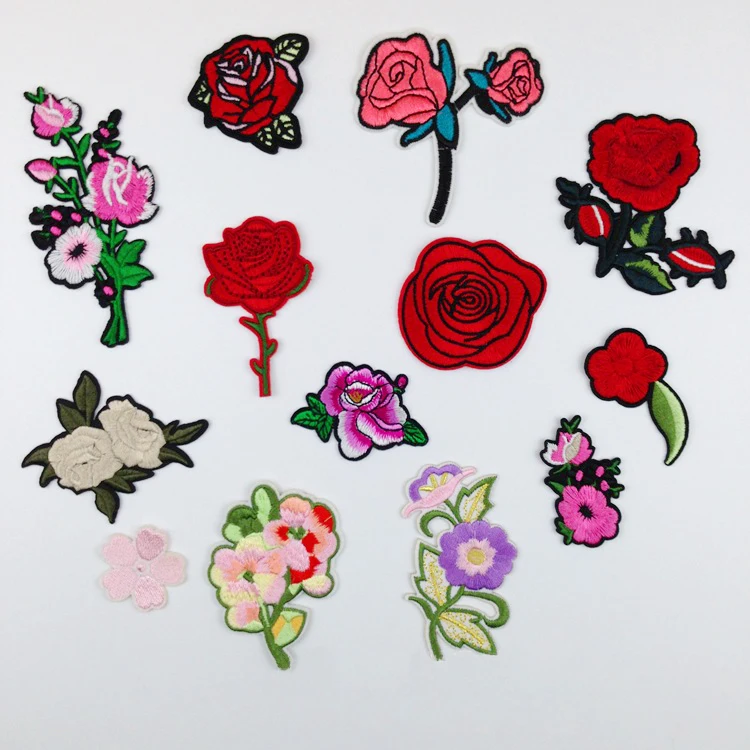 1 шт. розы серии вышитые клеевые заплатки для одежды одежда аппликация аксессуар