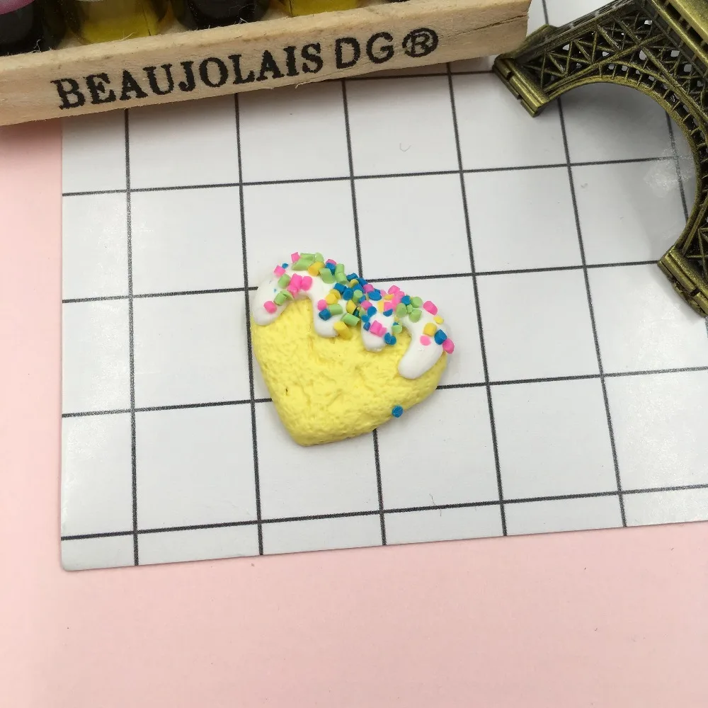 5 шт./лот Смола Новое поступление очаровательное Глиняное сердце для рукоделия