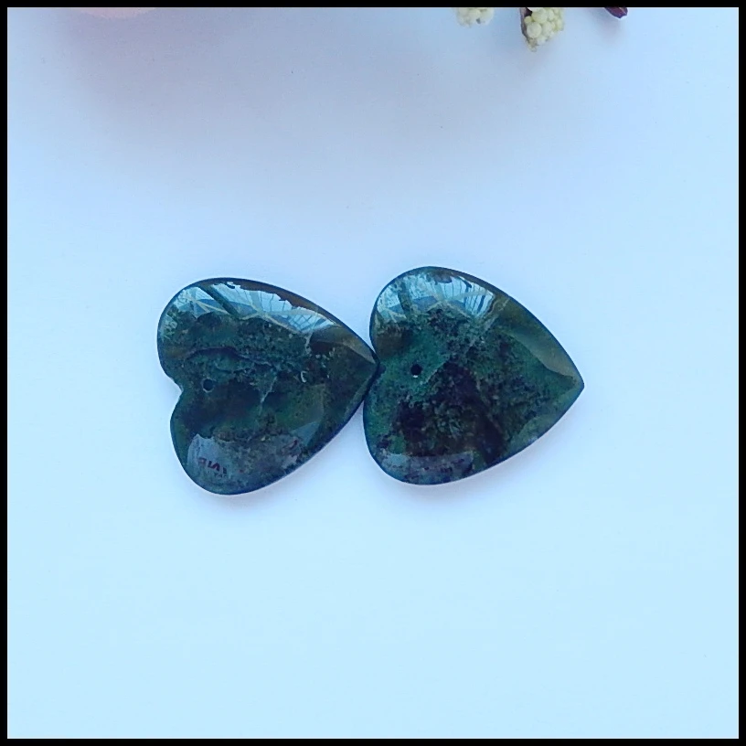 

Wholesale gemstone,Natural Moss Agate fashion woman Earring Bead,23x23x5mm,8.3g