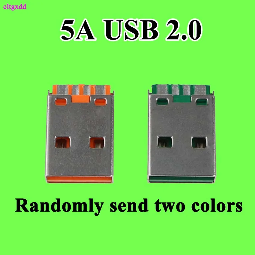 4pcs DIY 5A USB 2.0 Connector Plug A Type Male 4 Pin Assembly Adapter Socket Solder Black White Shell For Data Connection Обустройство