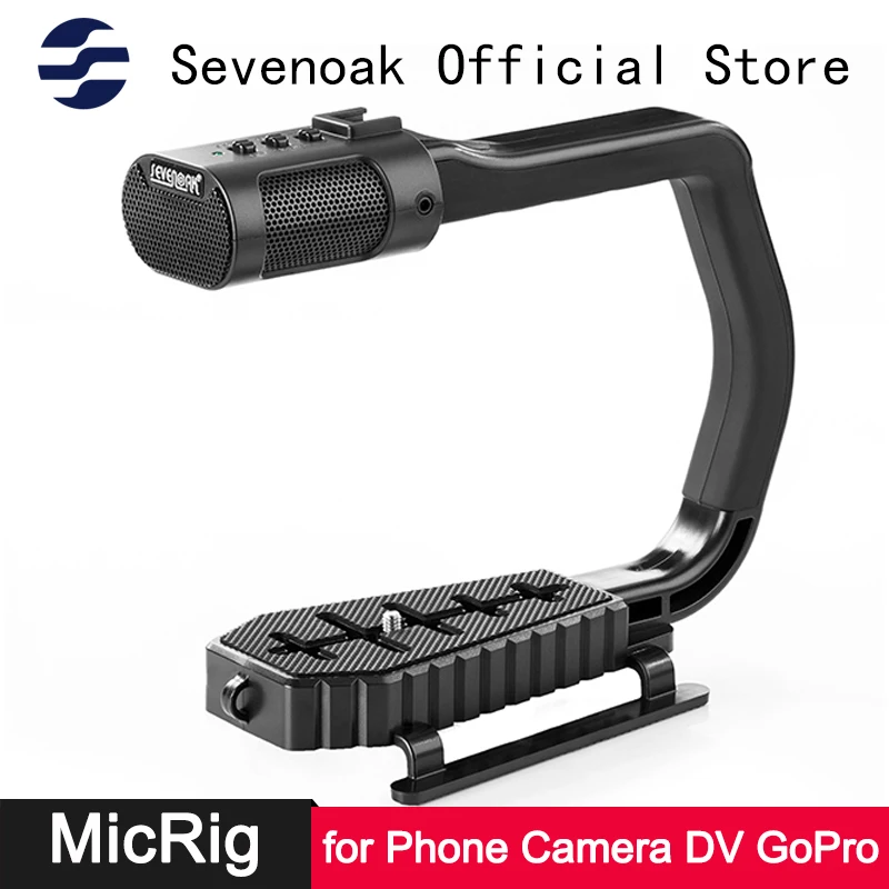 Sevenoak MicRig видео ручка Стабилизатор встроенным стереофоническим микрофоном для