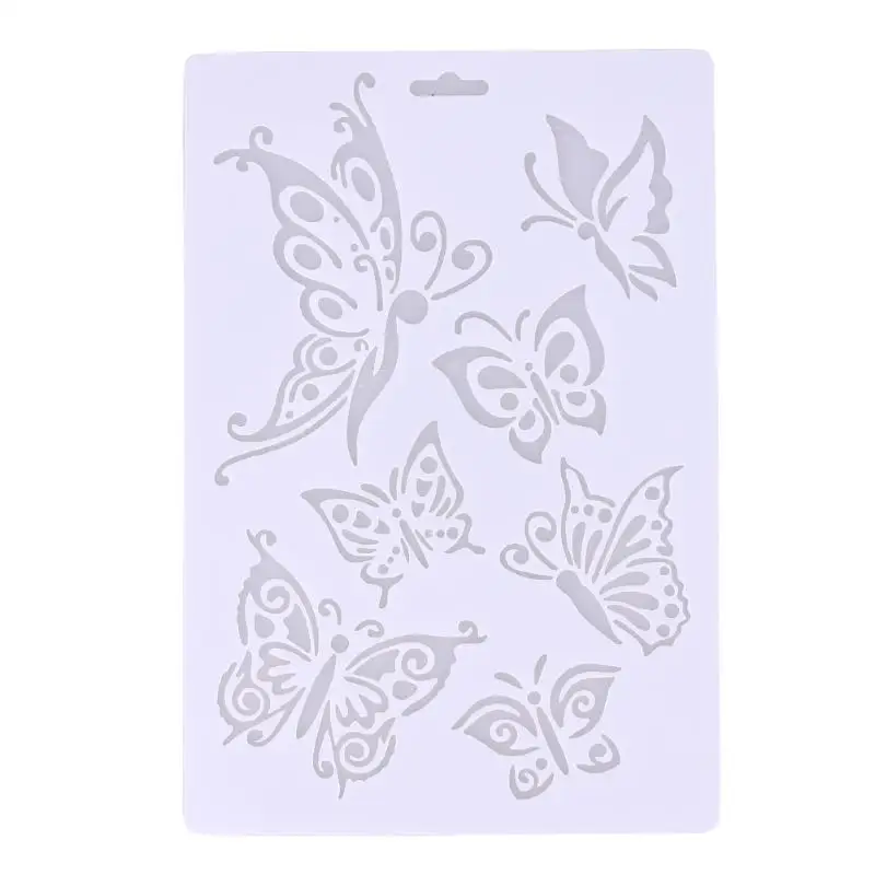 Quality Cake Mold Lace Butterfly Stencil Plastic Fondant Cupcake Template Decorating Tools Kitchen Accessories | Дом и сад