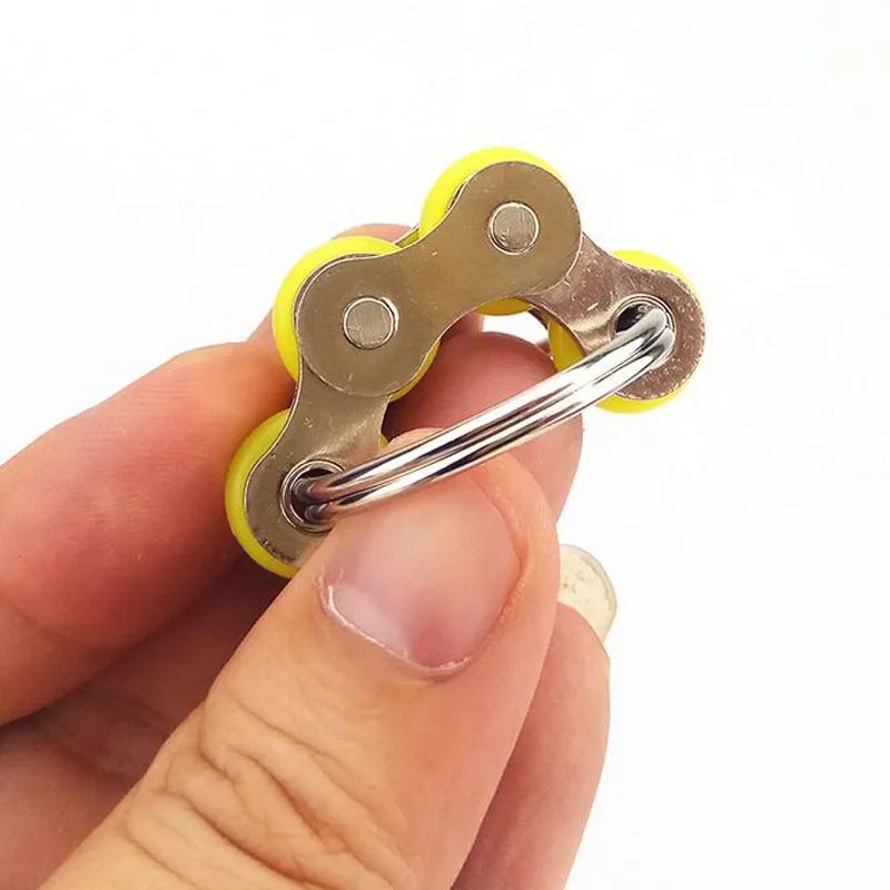 Горячая Распродажа креативная металлическая цветная велосипедная цепь брелок