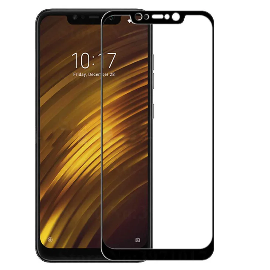 5D Premium Full Glue Tempered Glass for Xiaomi Pocophone F1 Screen Protector Protective Film Coverage Poco | Мобильные телефоны и