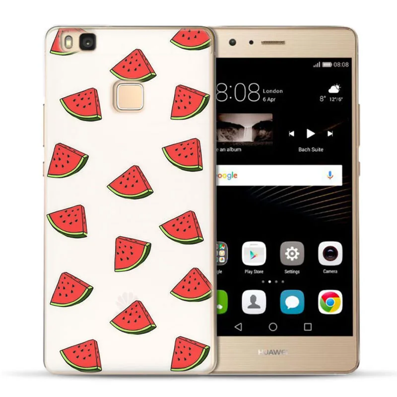 MLCRIYG Soft Phone Case For Huawei P9 Lite/P8 Lite/P10 Lite TPU Colorful Pizza Cake Watermelon Painted Silicone Fundas C056 |