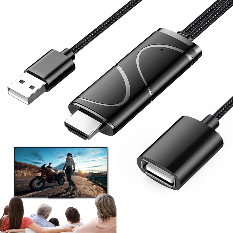 4K 1080P USB HDMI кабель для iPhone 6 7 8 XS MAX XR для huawei iOS Micro usb type C телефон к телевизору дисплей шнур через кабель передачи данных