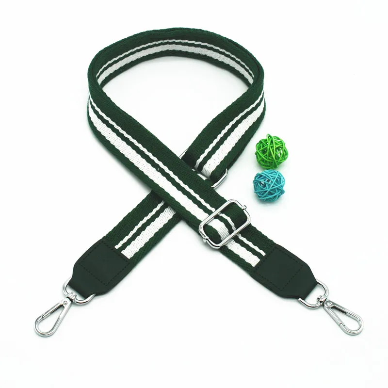 3.8cm Green-Silver 3,8 см Широкий холст ремень регулируемая полоса плетеные ручки для HandbagsBelt для женщин плечо Crossbody сумка ремень KZ151334 - Цвет: 3.8cm Green-Silver