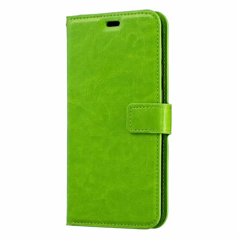 Кошелек из кожи для Galaxy M10 M20 A50 A30 A20 A8 2018 чехол с откидной крышкой Crazy Horse + ТПУ