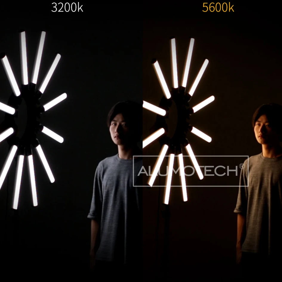 Складной двухцветный светодиодный светильник ALUMOTECH 180 Вт 3200K ~ 5600K | Электроника