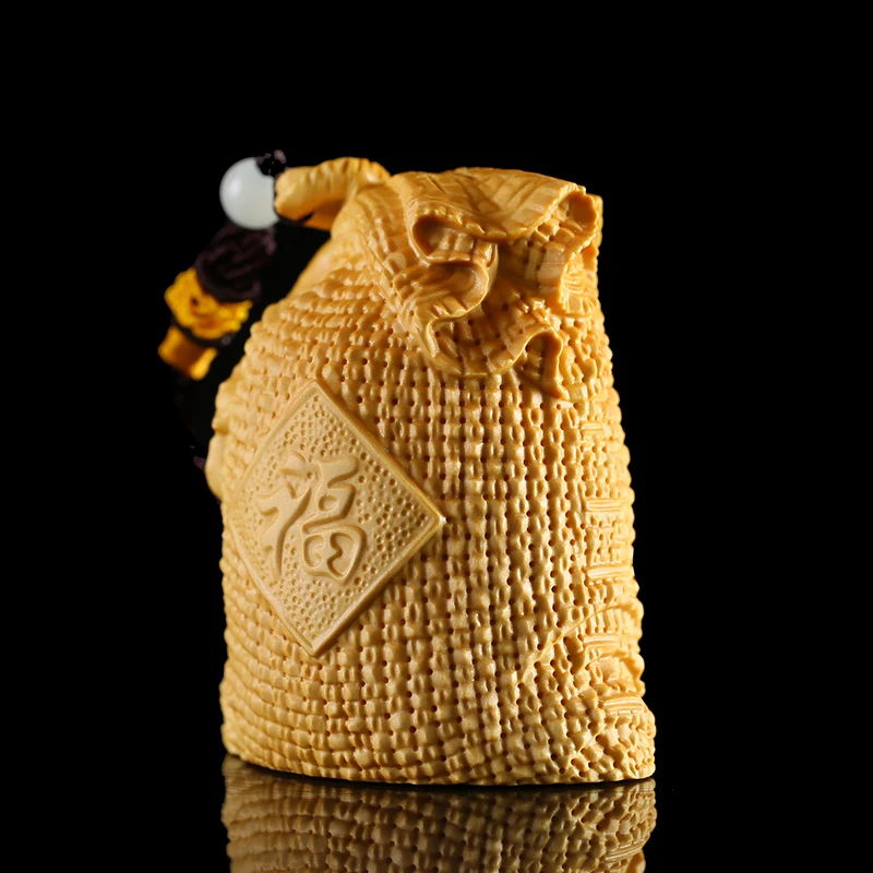 Деревянный фу дай Лаки мешок Boxwood сувенир резьбы креативный автомобиль кулон