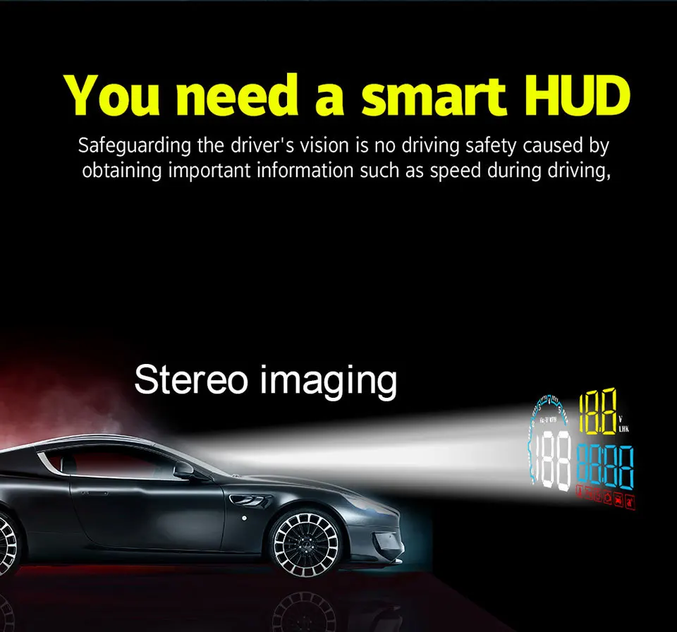C600 OBD2 Hud Дисплей автомобиля OBD 2 Спидометр бортовой компьютер лобовое стекло проектор охлаждающей жидкости температура чистый неисправный код