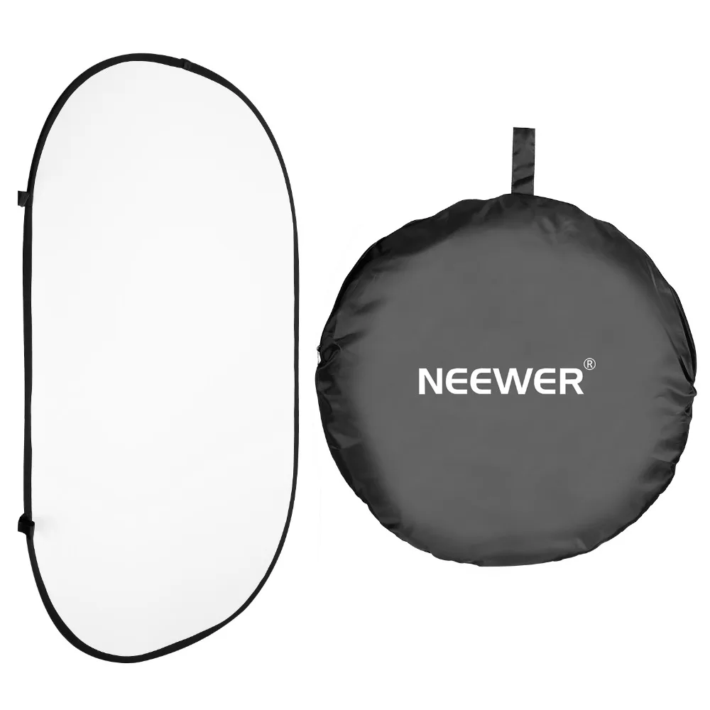 Neewer 5 футов x 6,5 футов/150 см x 200 см двусторонний скручивающийся муслиновый фон панель с чехол для фотосъемки