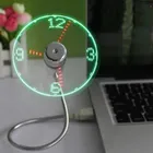 2018 usb вентилятор Часы светодиодный мини-дисплей часы реального времени время светящийся вентилятор светильник лампа наручные часы лето