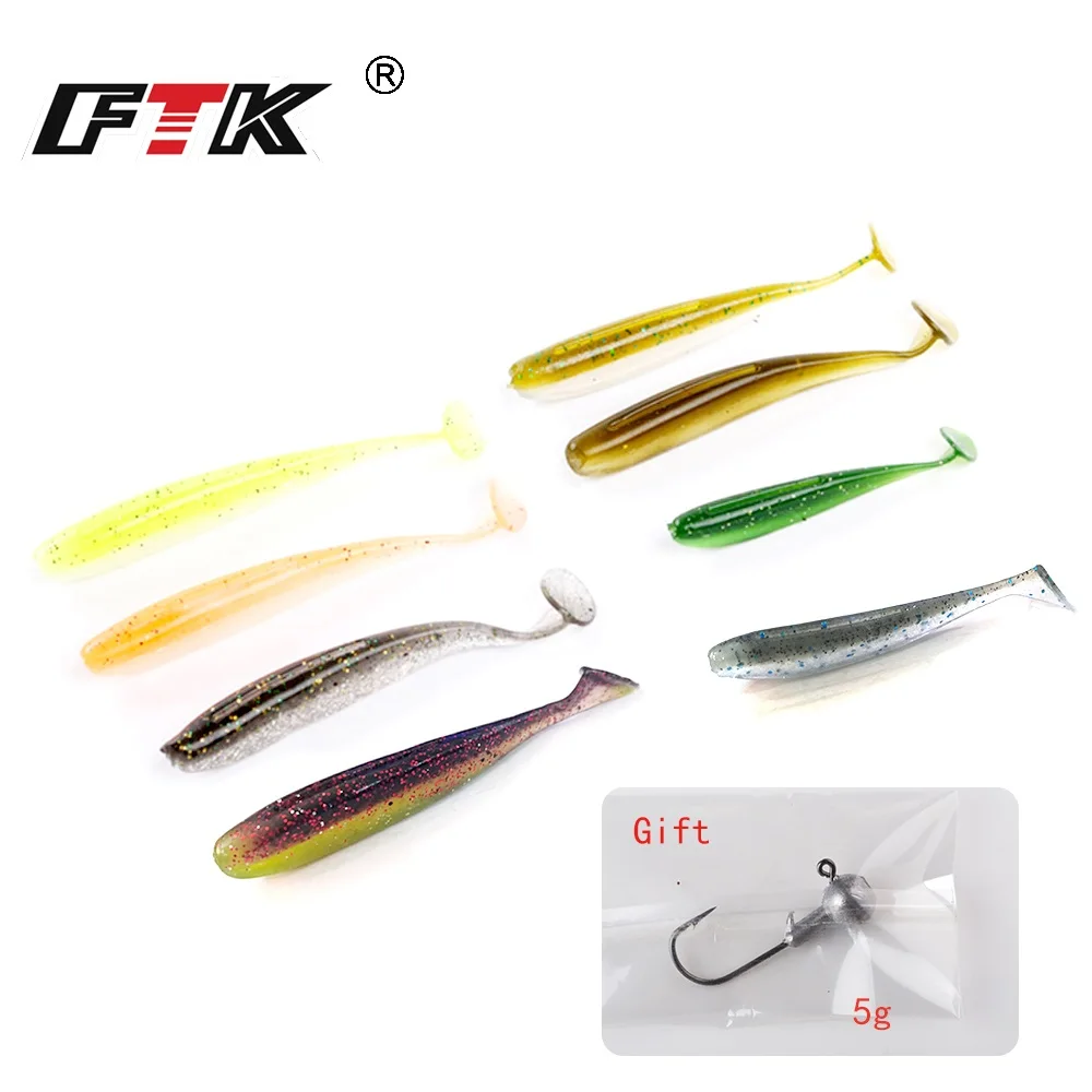 Приманка для рыбалки от FTK Soft Minnow false Fish 8 шт. воблер свимбейт окунь силиконовая