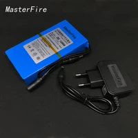masterfire new portable 12v super rechargeable li ion battery pack dc for cctv camera 8000mah lithium ion batteries