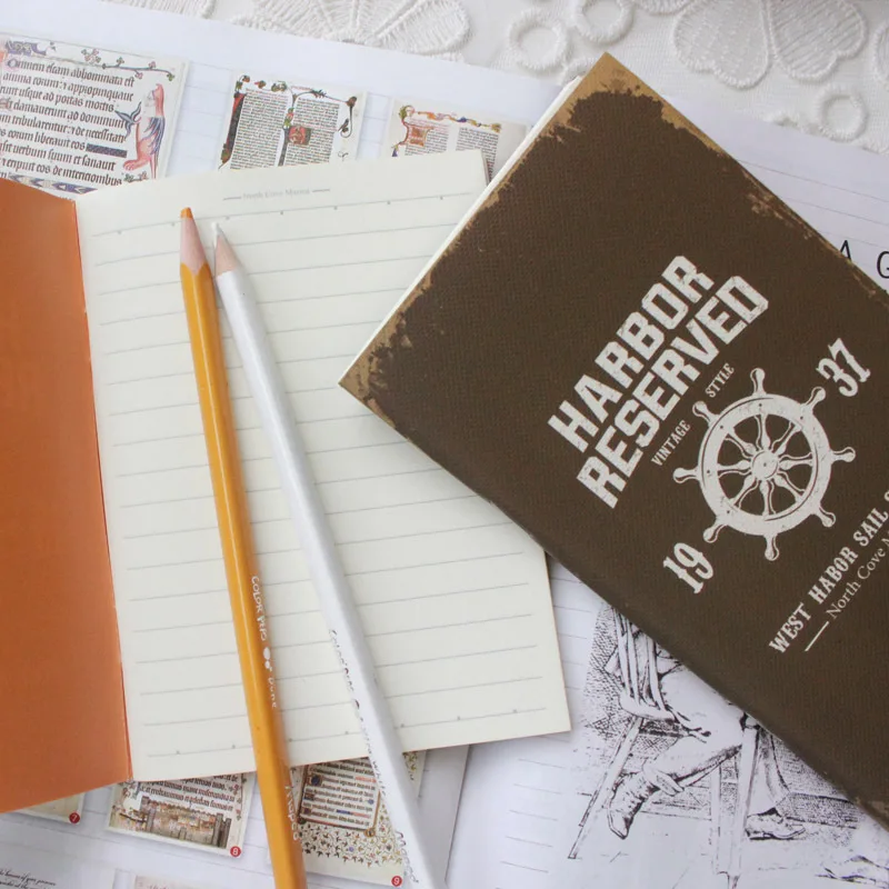 Hot Marine log School notebook Diary Notepad paper 24 Sheets Travel Journal soft Copybook Office Supplies wholesale | Канцтовары для
