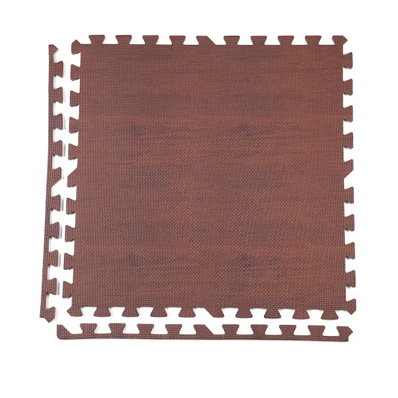 Brown wood grain Деревянный коврик из пеноматериала Детская мозаика ползающий коврик для дома, спальни, магазина татами, гостиной, детский утепленный коврик для лазания - Color: Brown wood grain