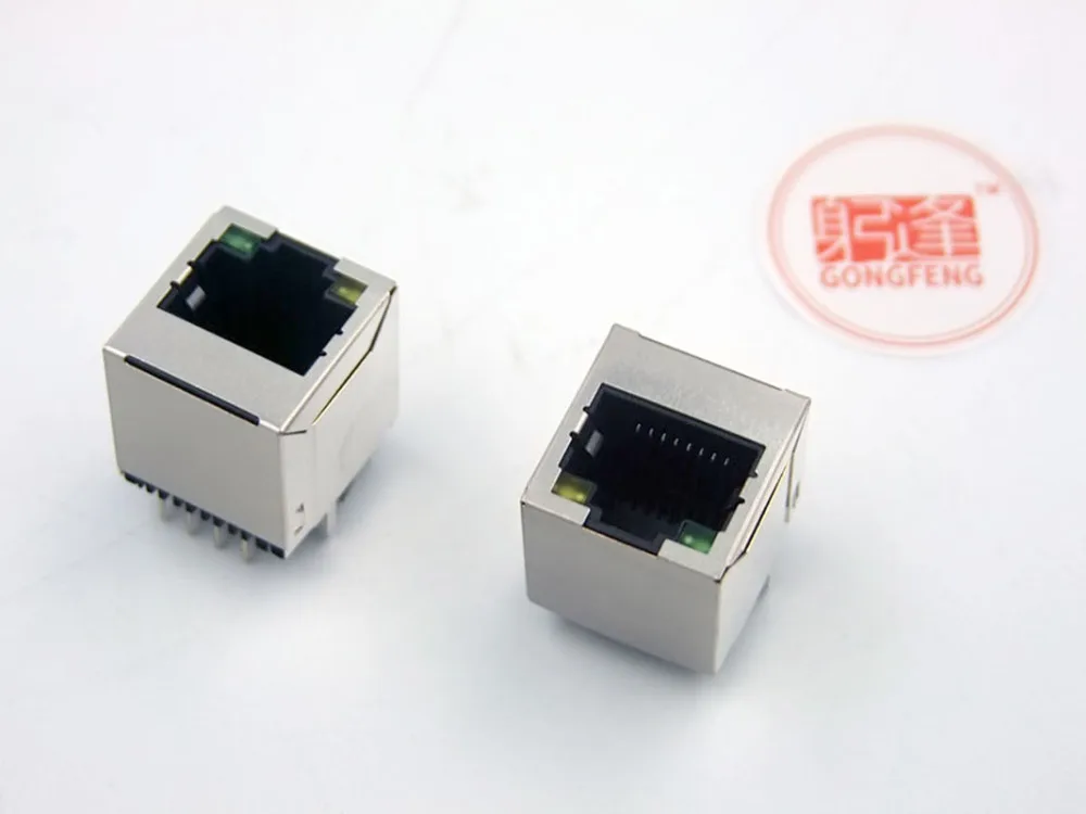 Оптовая продажа Новые сетевые соединители RJ45 Вертикальная Розетка 5224 8P8C сетевой
