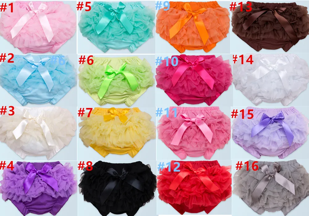 New Arrival baby Double lace bloomers newborn toddler girl ruffle panties Infant bow diaper cover cotton shorts children clothes