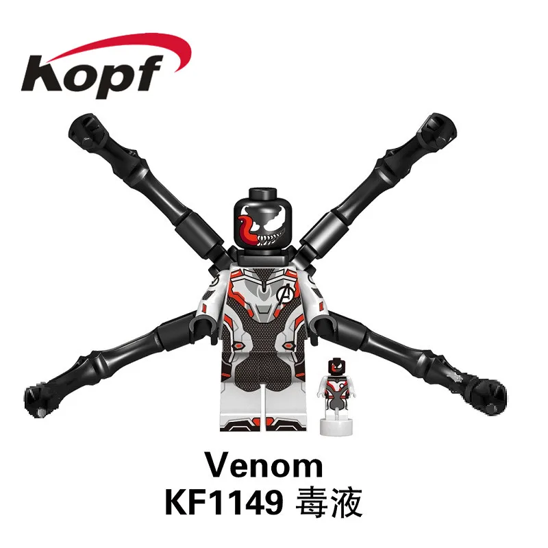 KF1149 20pcs NO Box KF1147 20 штук Бесконечность войны Мстители " Человек-паук" яд черного пантера комплект одежды с принтом из фильма «человек-Муравей» конструкторных блоков, Детские кубики цифры для детских игрушек - Цвет: KF1149 20pcs NO Box