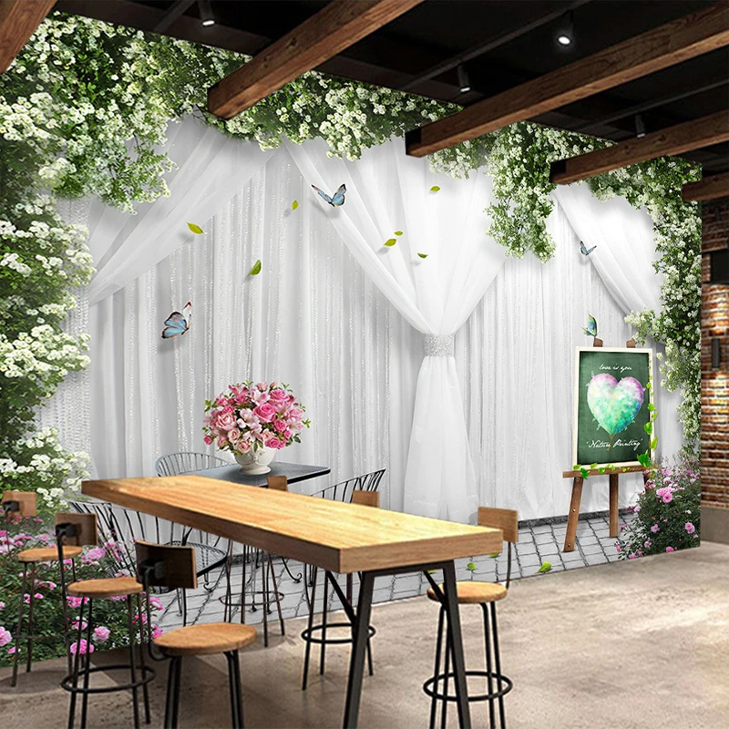 Настенная 3D картина на заказ свадебная фотобумага с розами для гостиной