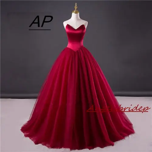 ANGELSBRIDEP, новинка, Vestidos De Fiesta, Largos, Elegantes De Gala, вечернее платье,, тюль, плюс, сатин, вечерние платья, Vestido Longo - Цвет: Burgundy