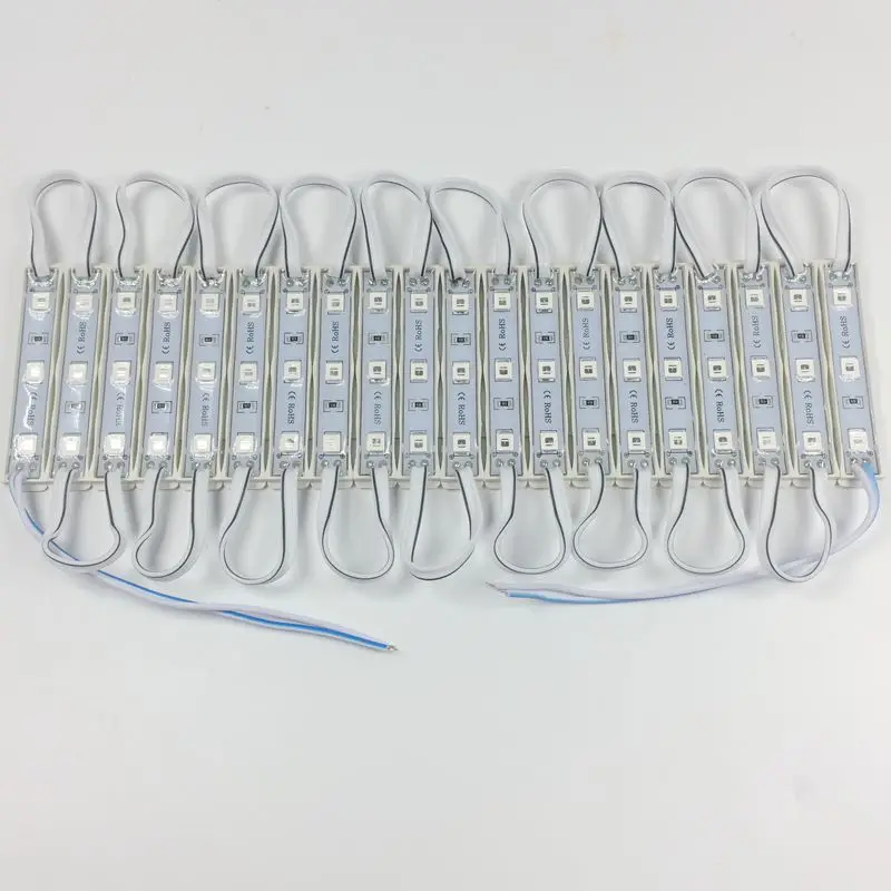 20 шт./лот DC12V Светодиодный модуль 3 SMD 5054 холодный белый/красный цвет водонепроницаемый IP66 супер яркая подсветка для вывесок