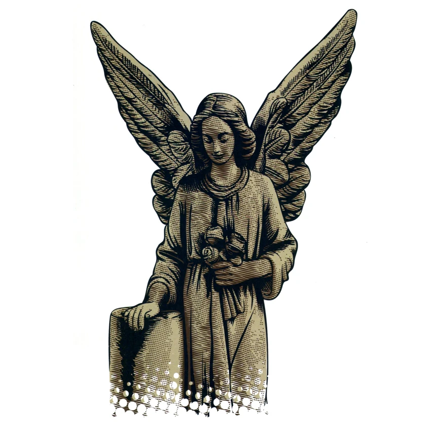 Обычная девушка как ангел водонепроницаемая временная татуировка наклейка