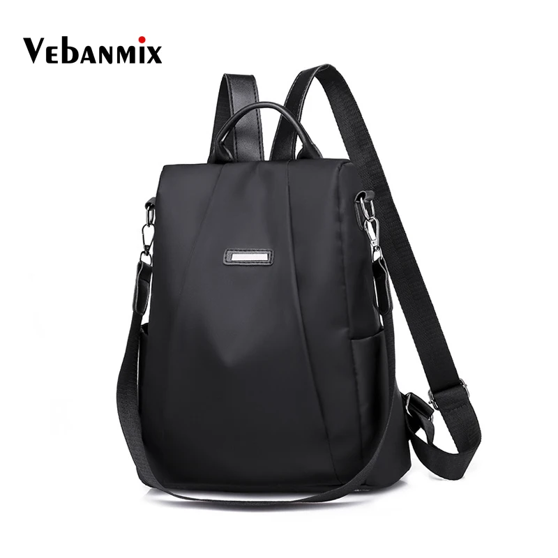 

Fashion School Bags for Teenage Girls 2018 Oxford Anti Theft Backpack Women Black Waterproof Solid Travel Daypacks Book Backbag