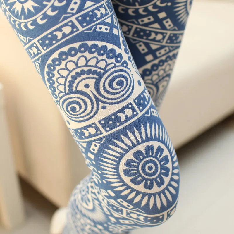 vintage flower paisley Leggings lovely print dot owl Leggins For Women summer lightweight leggings red black blue | Женская одежда