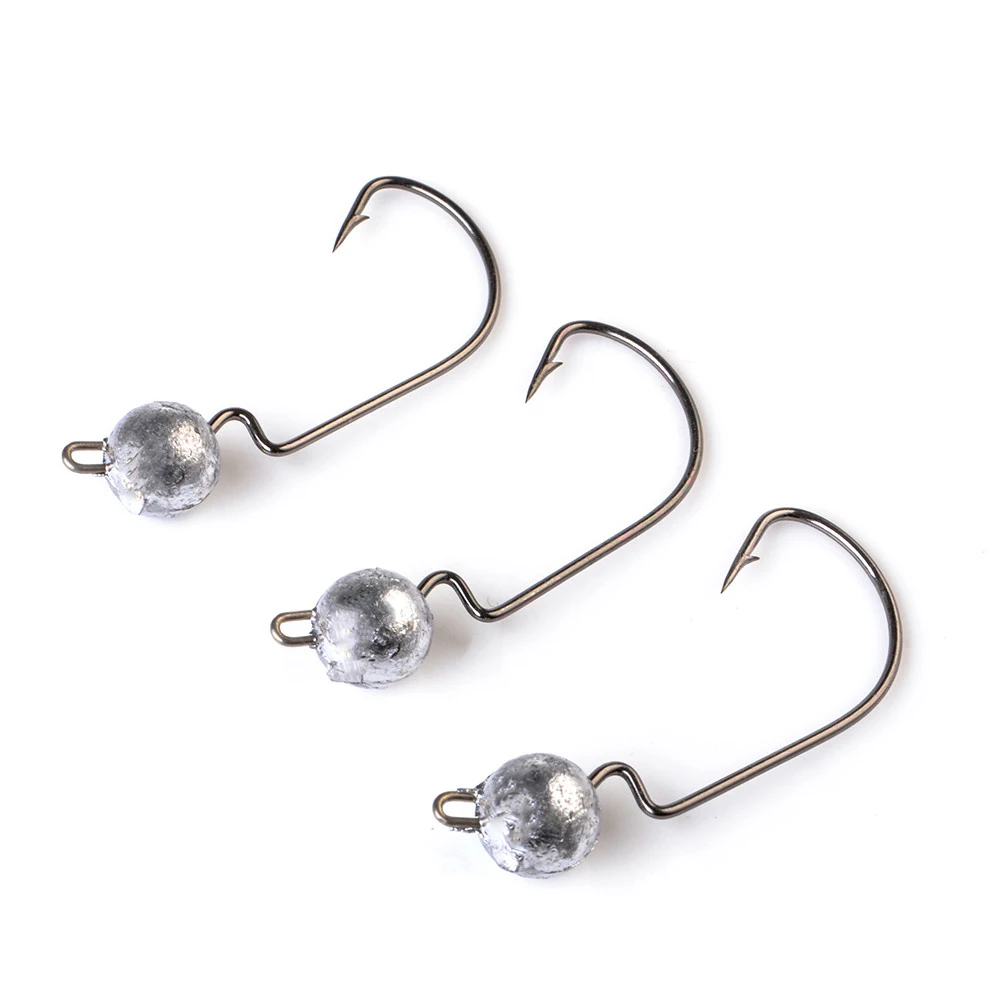 FISH KING рыболовные мягкие крючки для червя 3/0 #-10g #-7g 2/0 #-5g 1/0 #-3 5g из углеродистой