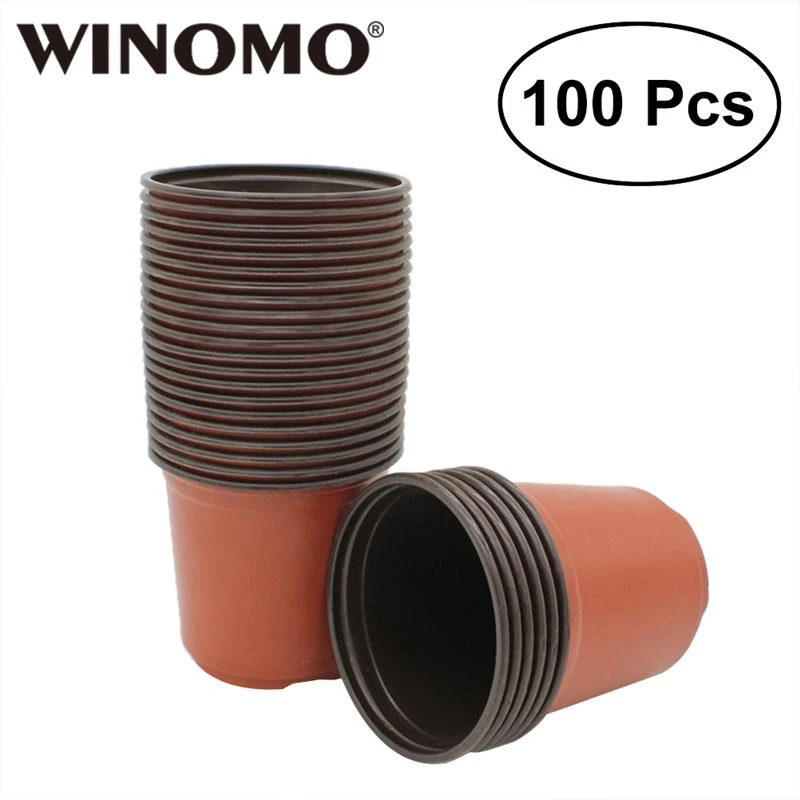 WINOMO 100 шт. цветочные горшки горшок для растений легкий пластиковый рассады