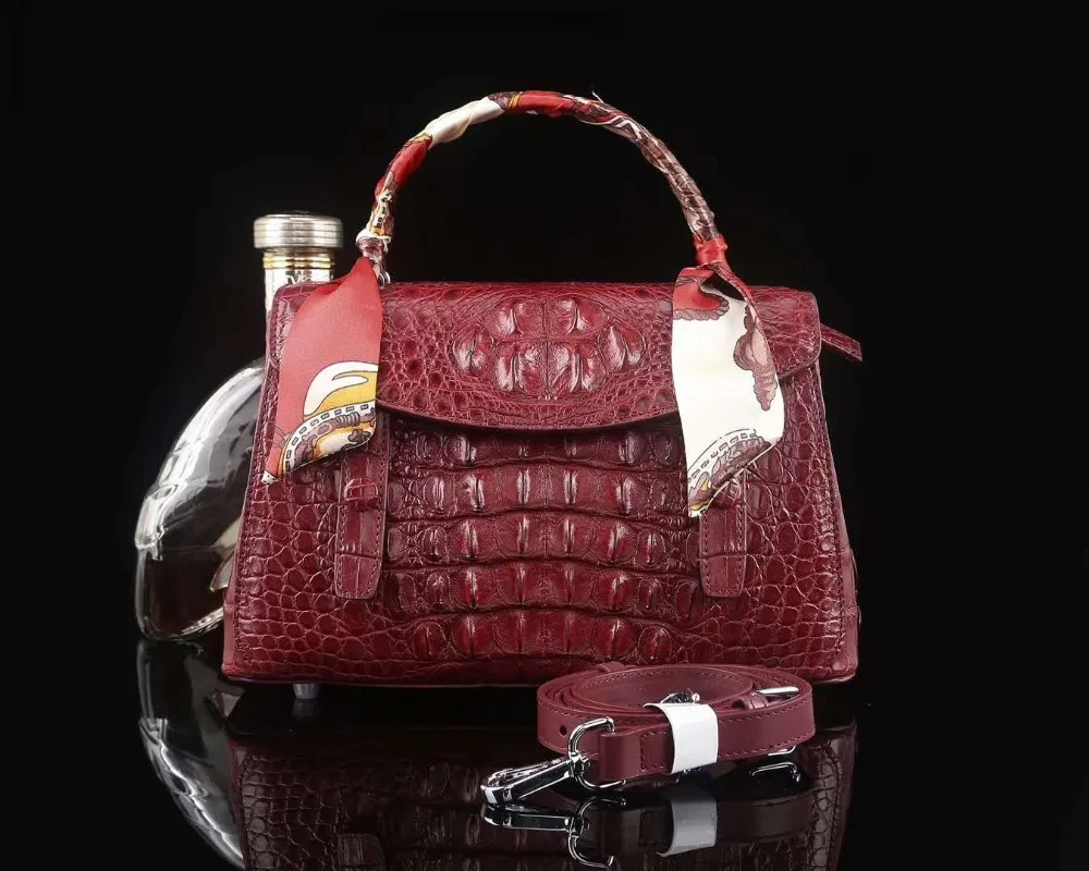 Женская сумка тоут из крокодиловой кожи с ручками веревки|handbag pink|handbags free shippingtote