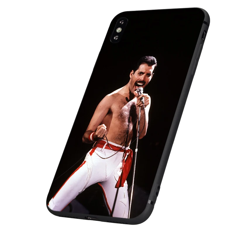 Черный чехол ТПУ для iphone 5 5s se 6 6s 7 8 plus x 10 силиконовый чехол для iphone XR XS 11 pro MAX чехол Фредди Меркури Queen band