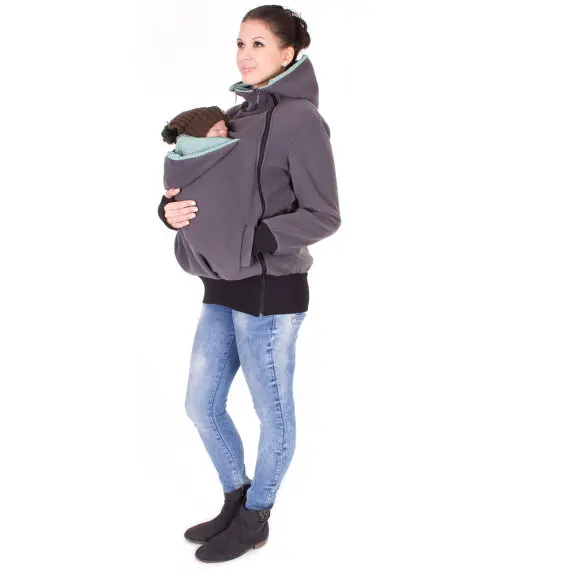 3 в 1 детская куртка-переноска флисовая толстовка от живота до ребенка